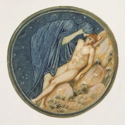 Das Blumenbuch: XXXVIII. Tag und Nacht, 1905 (Lithografie mit Gouache auf Papier)